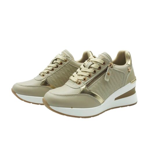 Xti Sneaker Cuña Beige - Imagen 3