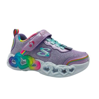 Skechers Corazones Luces Morado