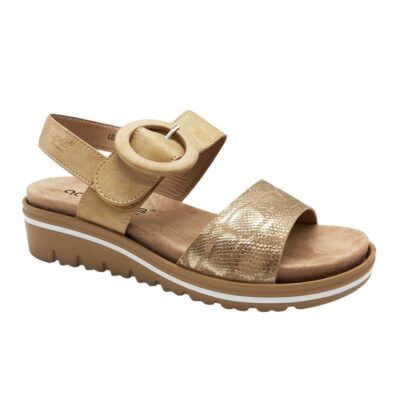 Amarpies Sandalia Dorada Beige
