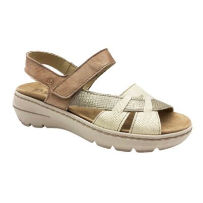 Suave Sandalia Combinada Beige
