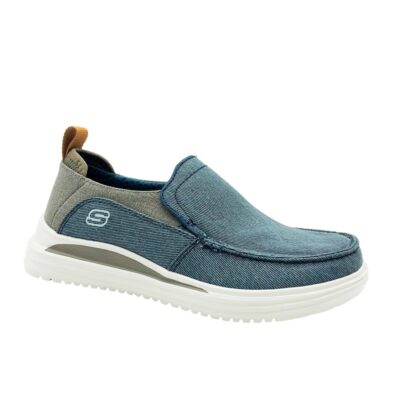 Skechers Mocasin Lona Azul