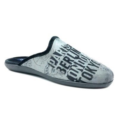Neles Chinela Letras Gris