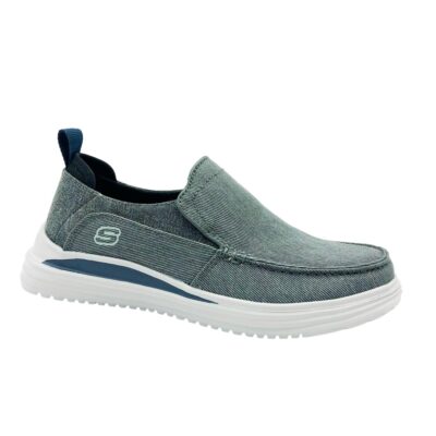 Skechers Mocasin Lona Gris