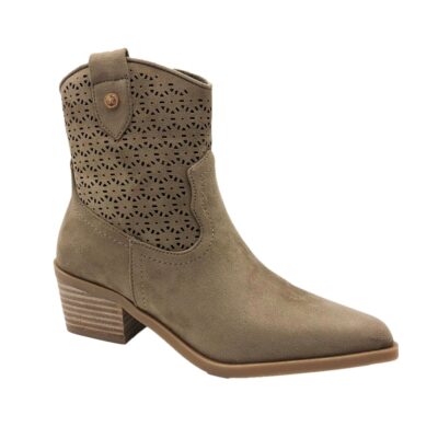 Xti Botin Caña Calada Taupe