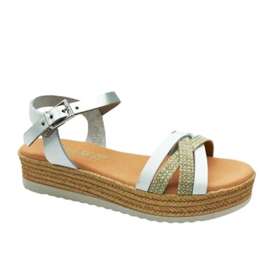 Finlander Sandalia Tiras Blanco