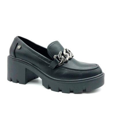 Xti Mocasin Tacón Negro