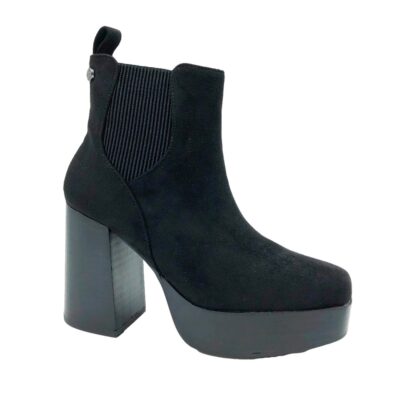 Xti Botin Tacón Elasticos Negro