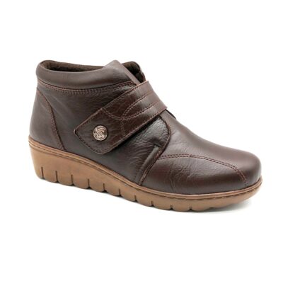 Dr.mery Botin Velcro Marrón