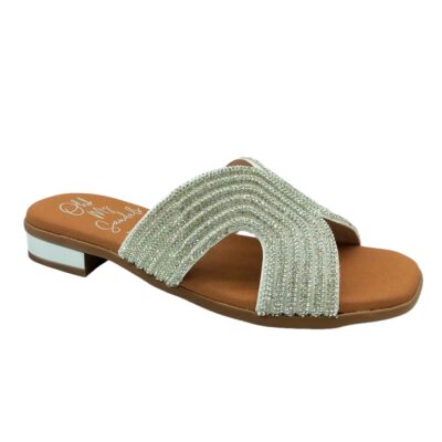 Sandals Pala Brillantes Plateado