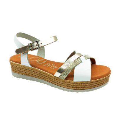 Sandals Sandalia Tiras Blanco