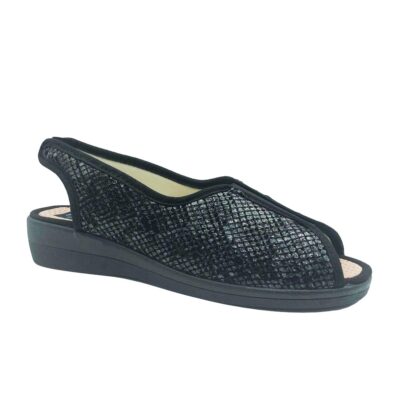 Neles Sandalia Serpiente Negro