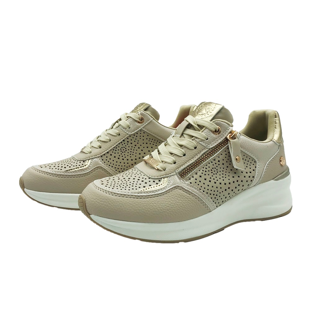 Xti Sneaker Cremallera Beige - Imagen 3