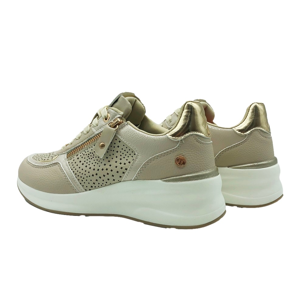 Xti Sneaker Cremallera Beige - Imagen 4