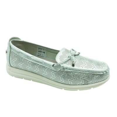 Amarpies Mocasin Lazo Plateado