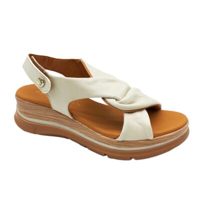 Paula Urban Sandalia Cuña Beige