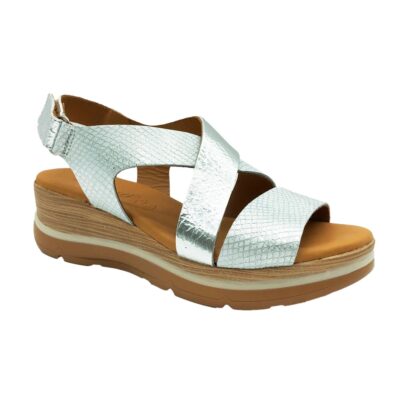 Sergiotti Sandalia Cuña Plateado