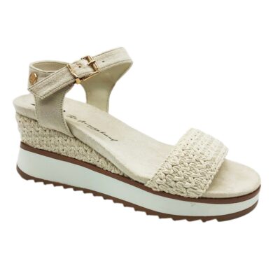 Xti Sandalia Pala Tejido Beige
