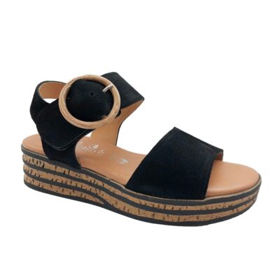 Valeria´s Sandalia Cuña Negro
