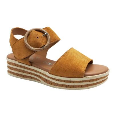 Valeria´s Sandalia Cuña Camel