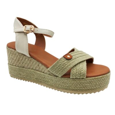 D´angela Sandalia Rafia Beige