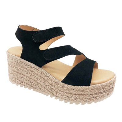 Andares Sandalia Velcros Negro