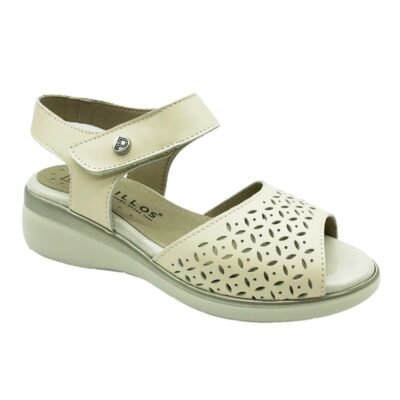 Pitillos Sandalia Cuña Beige