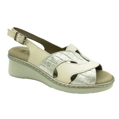 Pitillos Sandalia Cuña Beige