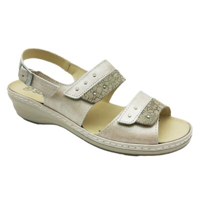 Suave Sandalia Combinada Beige