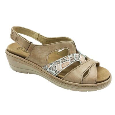 Suave Sandalia Combinada Beige
