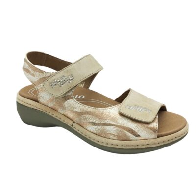 Pie Santo Sandalia Velcro Beige