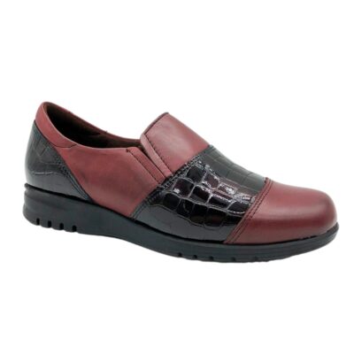 Blanco&negro Mocasin Burdeos