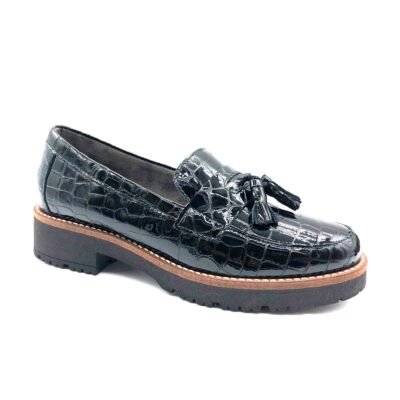 Pitillos Mocasin Borlas Negro
