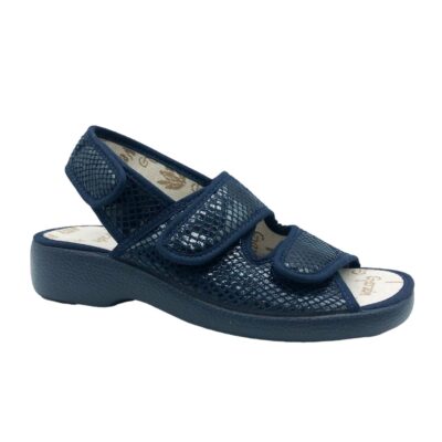 Garzón Sandalia Reptil Azul