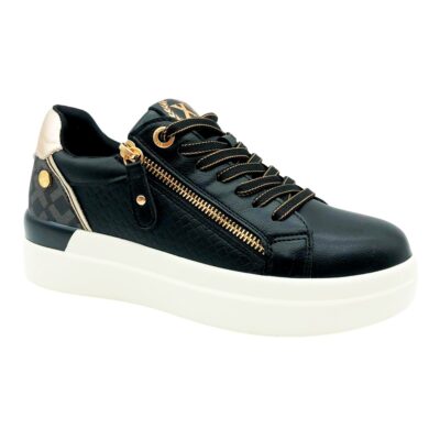 Xti Sneakers Cremallera Negro