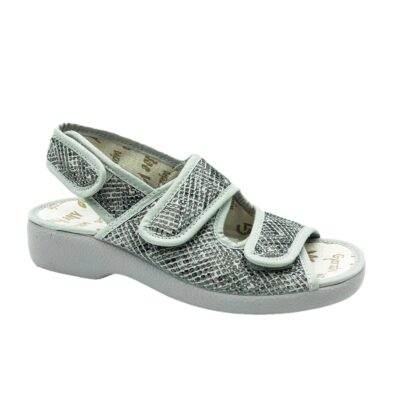 Garzon Sandalia Reptil Gris