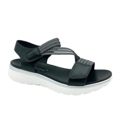 Amarpies Sandalia Tiras Negro