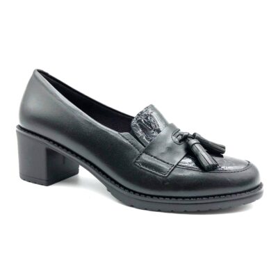 Pitillos Mocasin Borlas Negro
