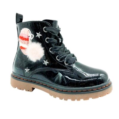 Xti Botin Charol Erizo Negro