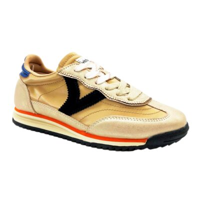 Victoria Sneaker Cordones Dorado