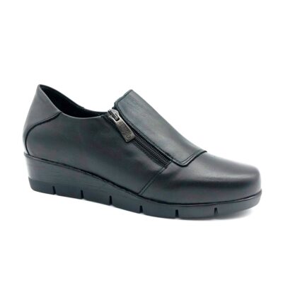 Valeria's Zapato Cuña Negro