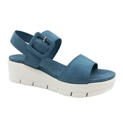 Finlander Sandalia Cuña Azul