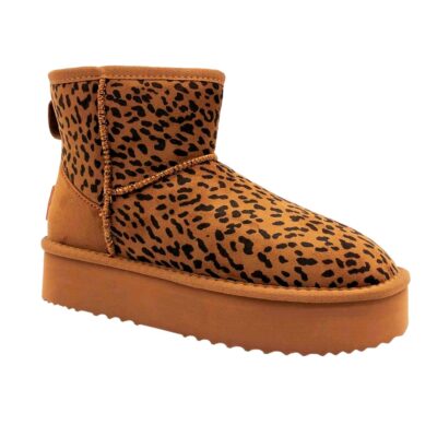 Xti Botín Leopardo Marrón