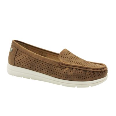Amarpies Mocasin Picado Marrón