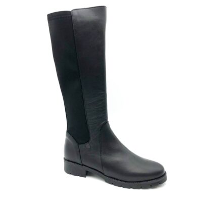 Valeria´s Bota Alta Plana Negro