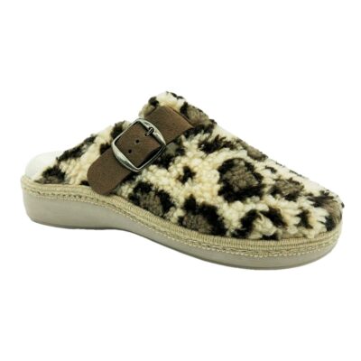 Salvi Chinela Leopardo Marrón