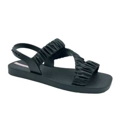 Ipanema Sandalia Frunzido Negro
