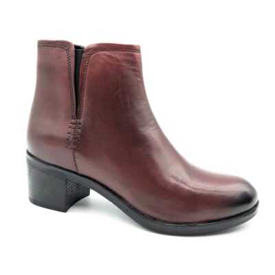 Grimaldi Botin Liso Tacón Burdeos