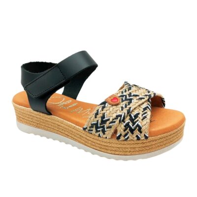 Sandals Sandalia Rafia Negro