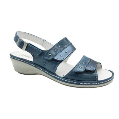Suave Sandalia Combinada Azul