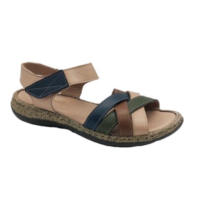 Grimaldi Sandalia Tiras Beige